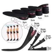 Adjust 4 Layer 9cm Unisex Shoe Lift Height Increase Heel Insole Insert Taller US