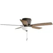Melrose 52 In. Indoor LED Hugger Bronze Dry Rated Ceiling Fan with Light Kit and