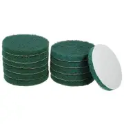 12pcs Scrubber Scouring Pads 180 Grits 5 Inch Drill Power Brush, Green