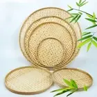 Food Handicraft Fruit Dim Sum Food Tray Dustpan Bamboo Sieve Storage Basket
