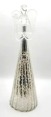 Lenox Silver Votive Candle Holder Angel Mercury Glass 11.5" New opened Box