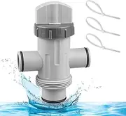 Dual Split Hose Plunger Valve with 3 Zip Ties for Intex Pool hoses Accessories, Pool Replacement Parts Compatible with Abover Ground Pool Filter Circulation System (1 pack)