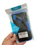 Samsung Galaxy A11 Case & 2 Pack Screen Protector Tough Rugged Case Black Blue