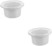 Alipis 2pcs Ceramic Slow Cooking Pot Liner Replacement for Cooker Rice Cookers for Even Heat Distribution