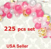 225: CONFETTI BALLOON PINK Arch Garland BIRTHDAY Girl BRIDAL BABY SHOWER UNICORN
