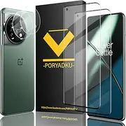 4 Pack For OnePlus 11 Screen Protector, 2 Pack Tempered Glass+ 2 Pack Camera Lens Protector, 9H Hardness, Bubble Free, HD Film, For Oneplus 11 5g Screen Protector