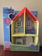 NIB Peppa Pig Peppa's Family House w/ furniture 6 accessories READ