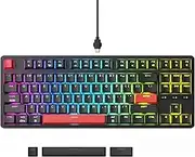 Keychron C3 Pro QMK/VIA Custom Mechanical Keyboard, Hot Swappable Programmable 87 Keys Compact TKL Layout Gasket Mount, RGB Backlight Wired Gaming Keyboard with Brown Switches for Mac/Windows/Linux