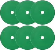 uxcell 6 Inch Flat Cones,6 Pcs Spot Markers Small Flat Soccer Training Cones for Football Basketball Agility Practice Sports Training Equipment, Green