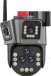 10K 20MP WiFi IP Camera 20X Zoom Surveillance Camera Outdoor Auto Tracking Four Lens Three Screen PTZ 16MP 8K Video Camera 360°(U/S,20MP 32GB)