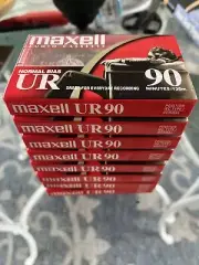 8 Maxell Audio Cassette UR-90 Normal-Bias Cassette Tapes