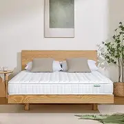 [Novilla] Single Mattress Extra Thick 7.9 inches (20 cm), High Resilience Mattress, Pocket Coil, Bed Mattress, Pure White Cloud, 0.08 inch (2.1 mm), Spring Mattress, No Bottom, Body Pressure Dispersion