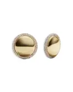 Baublebar Pamela Pave Disc Statement Stud Earrings in Gold Tone