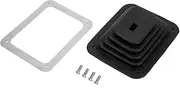 [MUNEFE] Gear Shift Boot, Rubber Car Gear Shift Dust Cover, Black Square Shift Boot Replacement Kit for Most Manual Automatic Cars