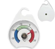 Refrigerator Temperature Sensor,Compact Dial Fridge Temperature Monitor - Kitchen Tools for Freezer Cooler