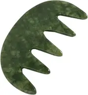 Vaguelly Jade Scalp Massager Comb Natural Jade Massager Tool for Acupoint Therapy Wide for Scalp Relaxation Massage Unique present Enthusiasts