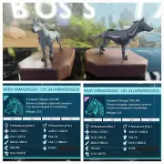 ARK ASCENDED PVE OFFICIAL PAIR BABY ARMADOGGO FULL ALBINO #36 PC/XBOX/PS5