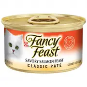 Fancy Feast Classic Pate Savoury Salmon Feast Wet Cat Food 24x85g