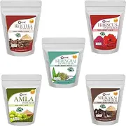 OEHB 100% Organic 5 in 1 COMBO Amla,Reetha,Hibiscus,Shikakai And Bharingraj Powder (each 50gm)