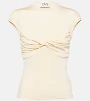 [Tove] Tove Paola gathered jersey top AU 10 beige