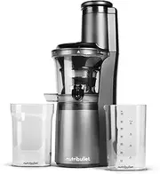 [NutriBullet] Slow Juicer, Dark Grey, masticating juicer, juicer, features high-torque & low-speed motor, make your own fresh juice at home (NBJ07300)