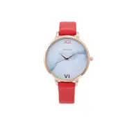 136# Leisure Leather Ladies Watch Fashion Simple Sports Watch Waterproof Quartz Roman Numeral Watch