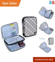 Travel-Friendly Craft Tool Bag Compatible with Cricut Accessories - Gray Dots