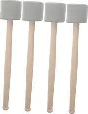 Kisangel 2Pairs Bass Drum Mallets Lightweight Head Percussion Sticks with Handles for Snare Drum and Other Instruments for Students and Performers