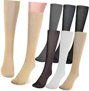 [KOMBIUDA] Unisex Thigh High Compression Sports Socks for Men Women Athletic Compression Stockings S for Nurses and Active