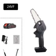 4 Inch Mini Cordless Chainsaw Electric Saw Wood Cutter 24V Battery and Charger