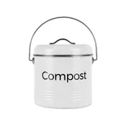 3.5L Kitchen Bench Compost Bin with Activated Carbon Filter