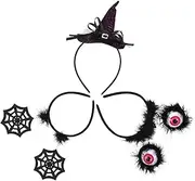 [HAPINARY] Halloween Party Headbands Set 3pcs Witch Hat Headband for Adults Boys and Girls