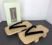 Japanese Wood Geta Zouri Sandals Modern House Kimono Traditional Clogs Sapporo