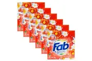 6x Fab Laundry Powder Front & Top Loader Fresh Blossoms Cleans & Brightens 2kg