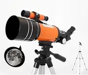 Professional Astronomical Telescope with Zoom and Phone Clip Outdoor HD Night150X Refractive for Deep Space Moon Observation Gifts
