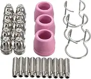 26Pcs Plasma Cutter Consumables Kit SG-55 AG-60 WSD-60P Cutting Torch Tip Nozzle