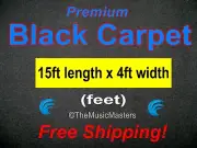 15' x 4' BLACK CARPET for Car Sub Speaker Box Cabinet Pro Road Case Trunk Liner