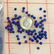 1 Pound LB. Czech Glass Seed Beads Dark Blue, Almost Indigo 1/2 Kilo Size 8/0