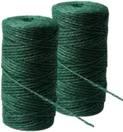 656 Feet Green Garden Twine, Natural Jute Twine Green String Heavy Duty Jute Rop