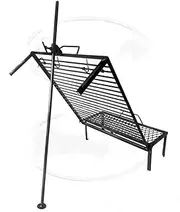 Sor Pampa Grill - Argentine Style Iron Grill - BBQ Parrilla Asador with Built-in Stake (32 x 20 in)