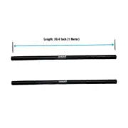 Pair 1 Meter On-Stage Stands Subwoofer Speaker System Black Shaft Poles Steel
