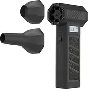 Compressed Air Duster, Electric Air Duster Fan, 130000 RPM Brushless Motor, Adjustable Powerful Blower with LED Display, for Home Cleaning & Professional Use (Black Standard Kit)