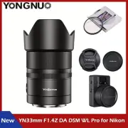 Yongnuo YN33mm F1.4Z DA DSM WL PRO APS-C Auto Focus Lens for Nikon Z Cameras