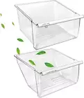 [2 Pack] Upgraded 2188656 Fridge Crisper Drawer Humidity Control Drawer UPPER &