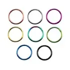 Titanium Hinged Segment Nose Ring Clicker Septum Lip Ear Earring Cartilage Hoop
