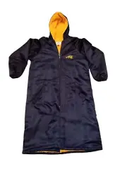 Swimmer's Warmup Jacket Parka Adult Size M and L , Flee Lined Hooded Zip USA