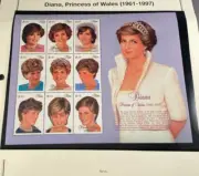 Diana, Princess of Wales (1961-1997) Nevis Collectable Postage Stamps Near Mint
