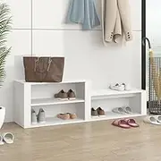 Shoe Cabinet White 150x35x45 cm Engineered Wood Storage Organizer Furniture