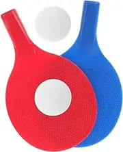 Table Tennis Racquets Set for Boys and Girls Plastic Wooden Racket Training Paddle Standard Size Portable Racket Balls