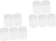 HOLIDYOYO 2sets Tissue Culture Bottle Liquid Container Glasses Bridge Nose Pad Non-Deformed Container Container Hanging Chain Key Chain Transparent Plastic 5pcs*2